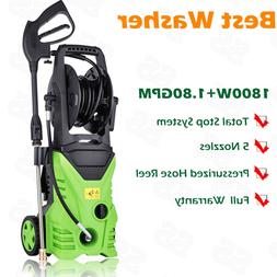 Homdox 3000PSI 1.8GPM Electric Pressure Washer W Hose Reel P