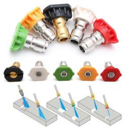 5Pcs Pressure Washer Parts Tips Gun Wand Power Nozzle Spray 