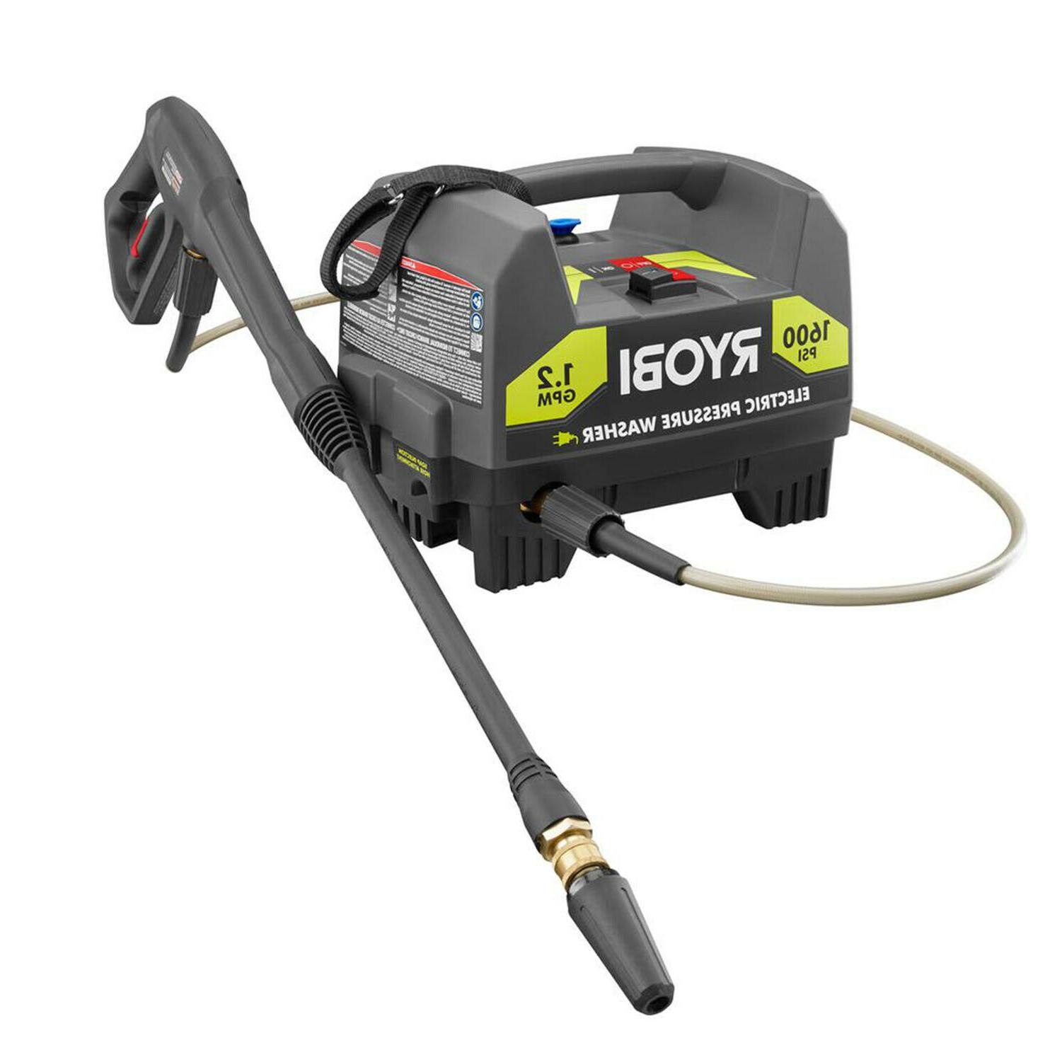 1600 PSI ELECTRIC PRESSURE WASHER RYOBI 1.2 GPM