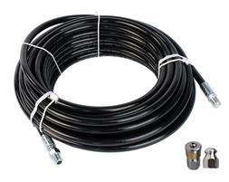 Sewer Jetter Kit Hose & 2 Nozzles 1/4" x 200' Thermoplastic 